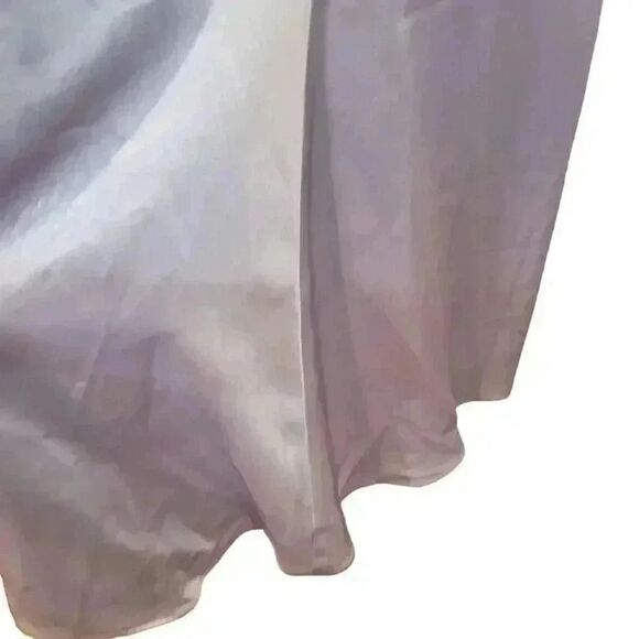 BCBG MAXAZRIA Women's Lavender Acrylic/Poly Satin Long Halter Spaghetti Strap Dr - Picture 8 of 9